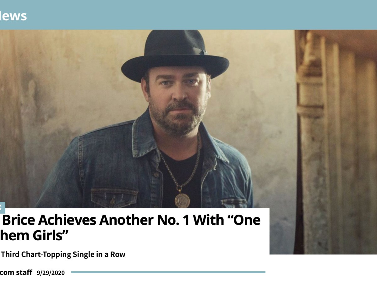 Lee Brice Achieves Another No. 1 with “One of Them&nbsp;Girls”